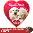 thumbnail image 1 of Russell Stover Valentine's Day Puppy Love Assorted Milk & Dark Chocolate Candy Heart Gift Box, 4.03 oz., 1 of 8