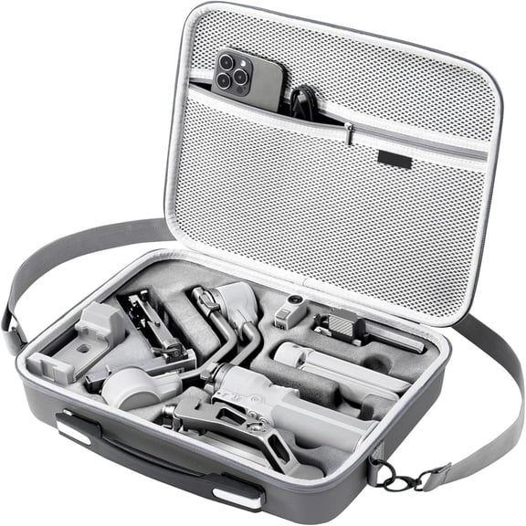 RS 4 Mini Carrying Case, Portable PU Leather Storage Case Travel Shoulder Bag for DJI Ronin RS4 Gimbal Stabilizer and Accessories