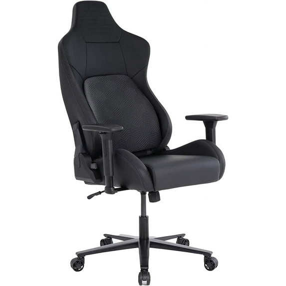 RS Gaming™ Vertex Ergonomic Faux Leather High-Back Gaming Chair, Black, BIFMA Compliant