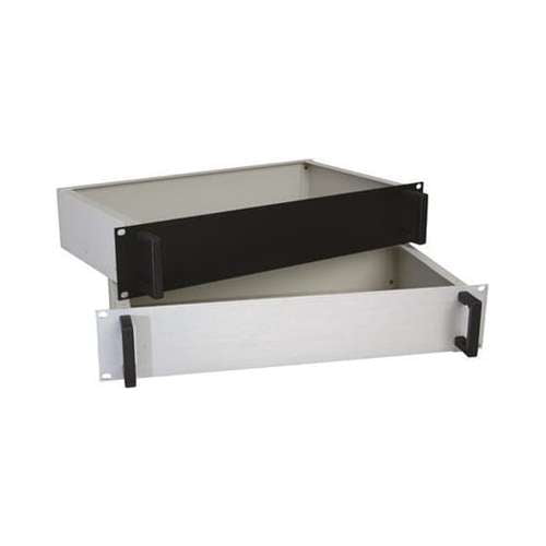 RS PRO 6657671, Rack Mount Case 2U Black; Gray Aluminum; Steel 3.46 x ...