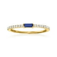 thumbnail image 1 of Pure Collection by Ross-Simons 0.10 Carat Sapphire and .19 ct. t.w. Diamond Ring in 14kt Yellow Gold, Women's, Adult, 1 of 6
