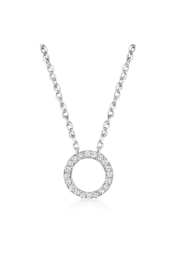 Pure Collection by Ross-Simons 0.10 ct. t.w. Diamond Eternity Circle Necklace in Sterling Silver, Women's, Adult