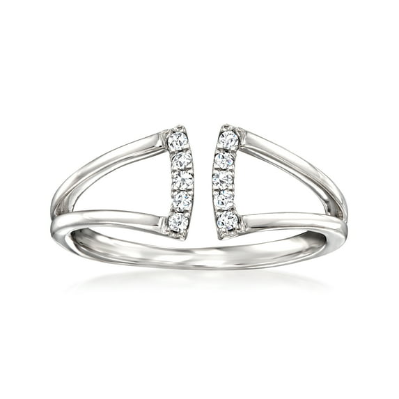 Pure Collection by Ross-Simons 0.10 ct. t.w. Diamond Open-Space Ring in Sterling Silver, Women's, Adult