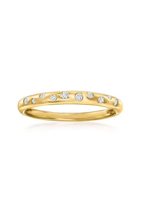 Pure Collection by Ross-Simons 0.10 ct. t.w. Diamond Spotted Ring in 14kt Yellow Gold, Women's, Adult