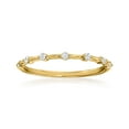 thumbnail image 1 of Pure Collection by Ross-Simons 0.10 ct. t.w. Diamond Station Ring in 14kt Yellow Gold, Women's, Adult, 1 of 5