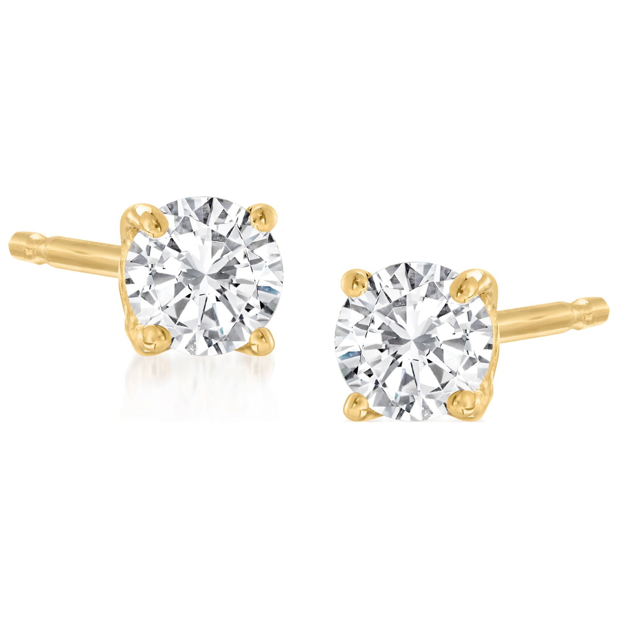 RS Pure by Ross-Simons 0.10 ct. t.w. Diamond Stud Earrings in 14kt Yellow Gold, Women's, Adult