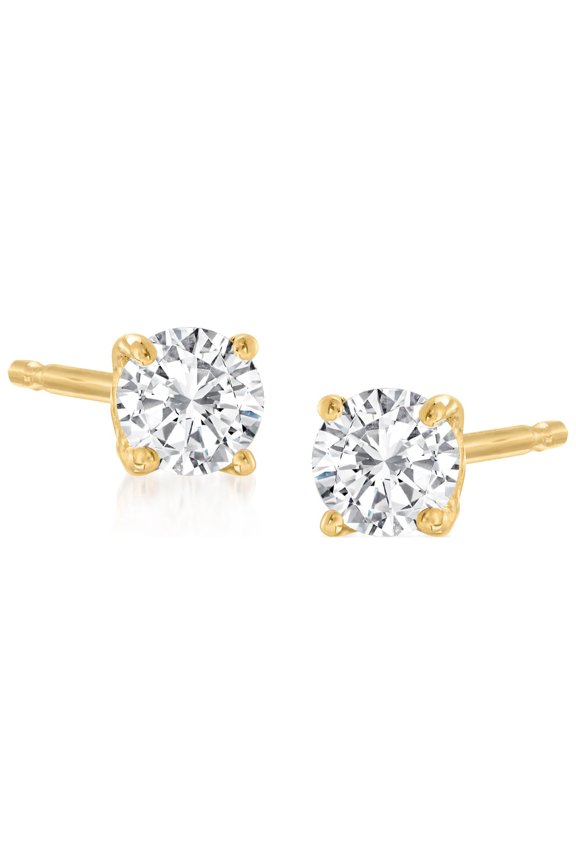 Pure Collection by Ross-Simons 0.10 ct. t.w. Diamond Stud Earrings in 14kt Yellow Gold, Women's, Adult