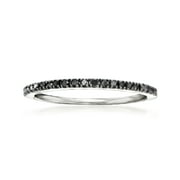 RS PURE by Ross-Simons 0.15 ct. t.w. Black Diamond Anniversary Ring in Sterling Silver, Women's, Adult