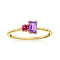 thumbnail image 1 of Pure Collection by Ross-Simons 0.20 Carat Amethyst and .10 Carat Rhodolite Garnet Ring in 14kt Yellow Gold, Women's, Adult, 1 of 6