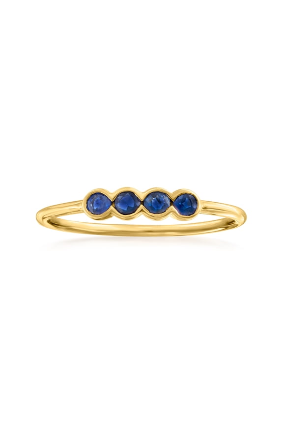 Pure Collection by Ross-Simons 0.20 ct. t.w. Sapphire Ring in 14kt Yellow Gold, Women's, Adult