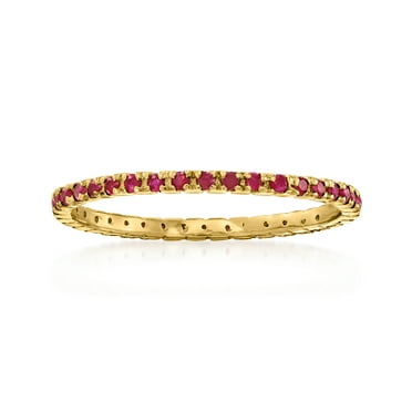 RS Pure by Ross-Simons 0.33 ct. t.w. Ruby Eternity Band in 14kt Yellow Gold, Women's, Adult