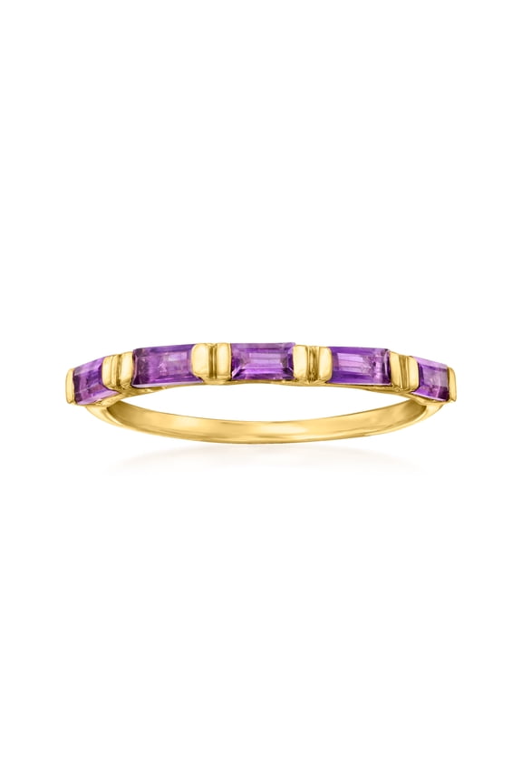 Pure Collection by Ross-Simons 0.40 ct. t.w. Amethyst Ring in 14kt Yellow Gold, Women's, Adult