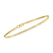 R S PURE Pure Collection by Ross-Simons 1.5mm 14kt Yellow Gold Herringbone Bracelet, Women's, Adult