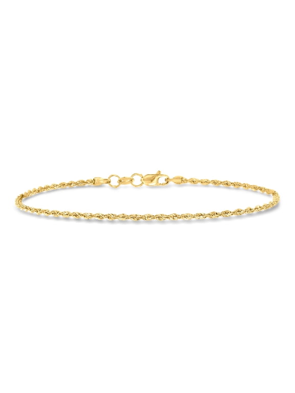 Pure Collection by Ross-Simons 1.5mm 14kt Yellow Gold Twisted Rope-Chain Bracelet, Women's, Adult