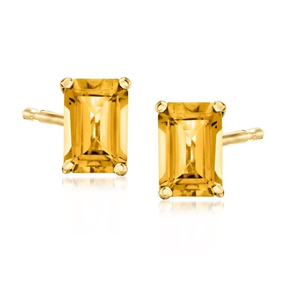 Pure Collection by Ross-Simons 1.90 ct. t.w. Citrine Stud Earrings in 14kt Yellow Gold, Women's, Adult