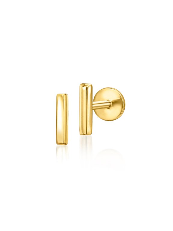 Pure Collection by Ross-Simons 14kt Yellow Gold Bar Flat-Back Stud Earrings, Women's, Adult