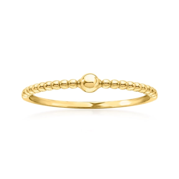 Pure Collection by Ross-Simons 14kt Yellow Gold Beaded Ring With Ball, Women's, Adult