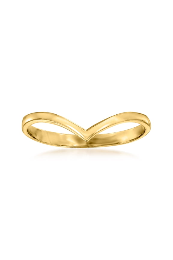 Pure Collection by Ross-Simons 14kt Yellow Gold Chevron Ring, Women's, Adult