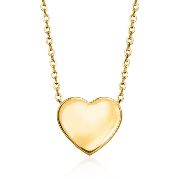 Pure Collection by Ross-Simons 14kt Yellow Gold Heart Pendant Necklace, Women's, Adult