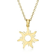 R S PURE Pure Collection by Ross-Simons 14kt Yellow Gold Sun Pendant Necklace, Women's, Adult