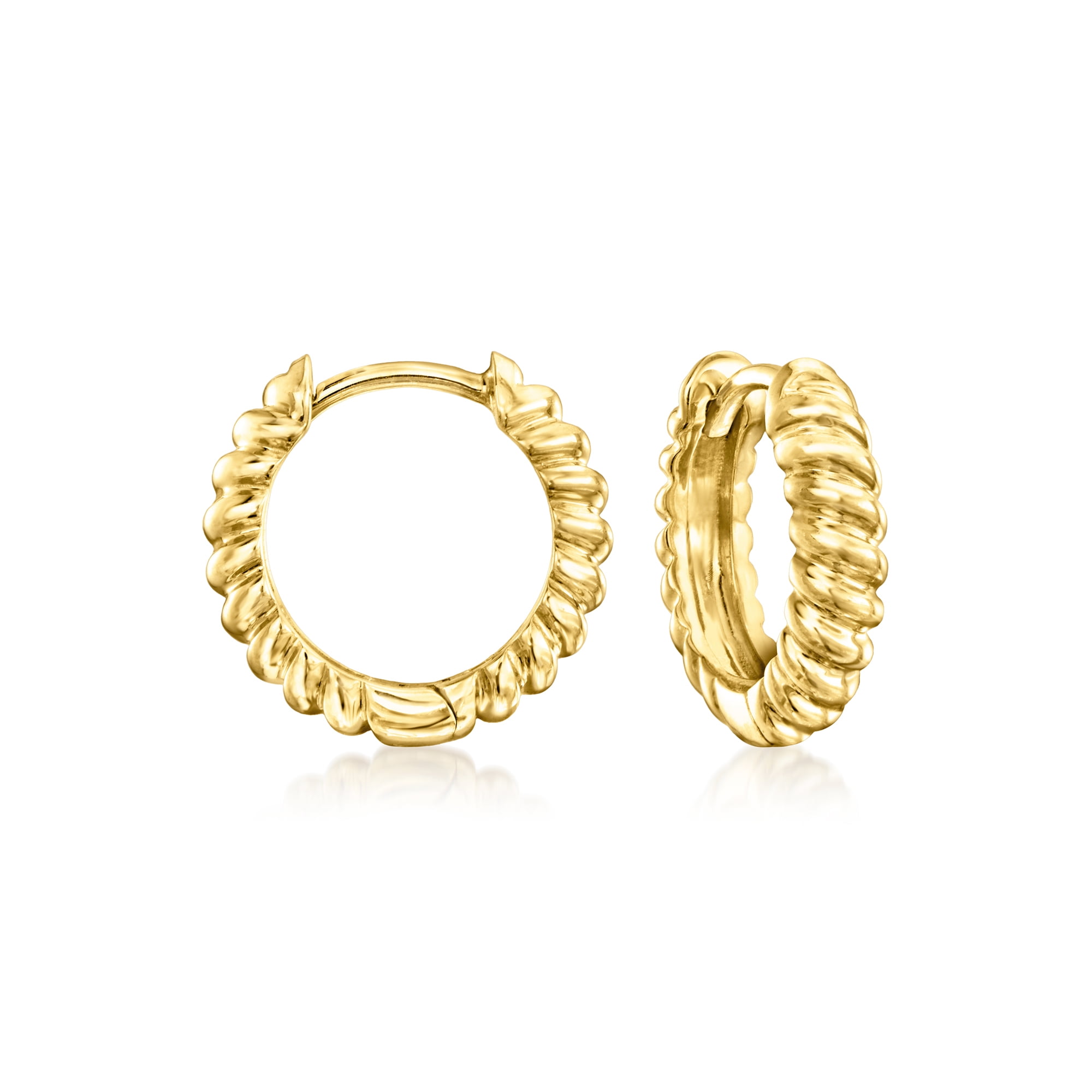 RS Pure by Ross-Simons 18kt Gold Vermeil Shrimp Huggie Hoop Earrings, Women's, Adult