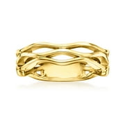 RS Pure by Ross-Simons 18kt Gold Vermeil Wavy Ring, Women's, Adult