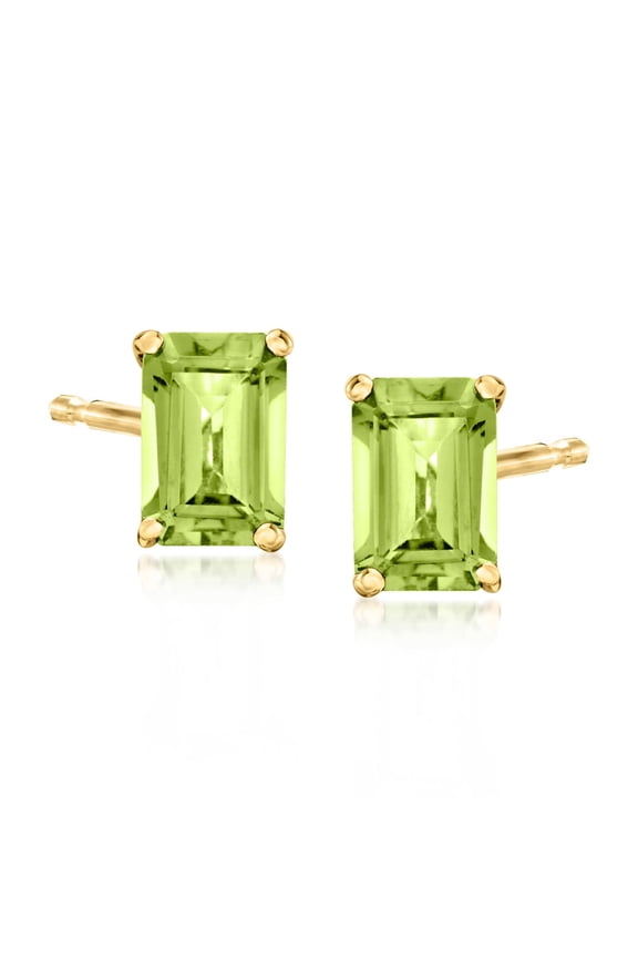 Pure Collection by Ross-Simons 2.10 ct. t.w. Peridot Stud Earrings in 14kt Yellow Gold, Women's, Adult