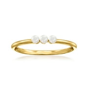 R S PURE Pure Collection by Ross-Simons 2-2.5mm Cultured Pearl Trio Ring in 14kt Yellow Gold, Women's, Adult
