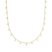 R S PURE Pure Collection by Ross-Simons 2.5-3mm Cultured Pearl Necklace in 14kt Yellow Gold, Women's, Adult