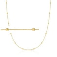 thumbnail image 1 of Pure Collection by Ross-Simons 2mm 14kt Yellow Gold Bead Station Necklace, Women's, Adult, 1 of 8