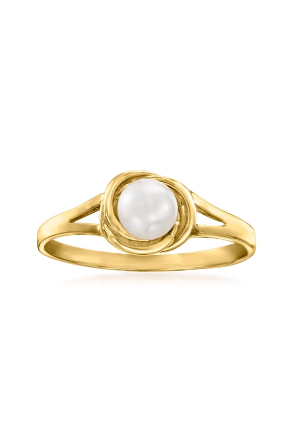Pure Collection by Ross-Simons 4.5-5mm Cultured Pearl Ring in 14kt Yellow Gold, Women's, Adult