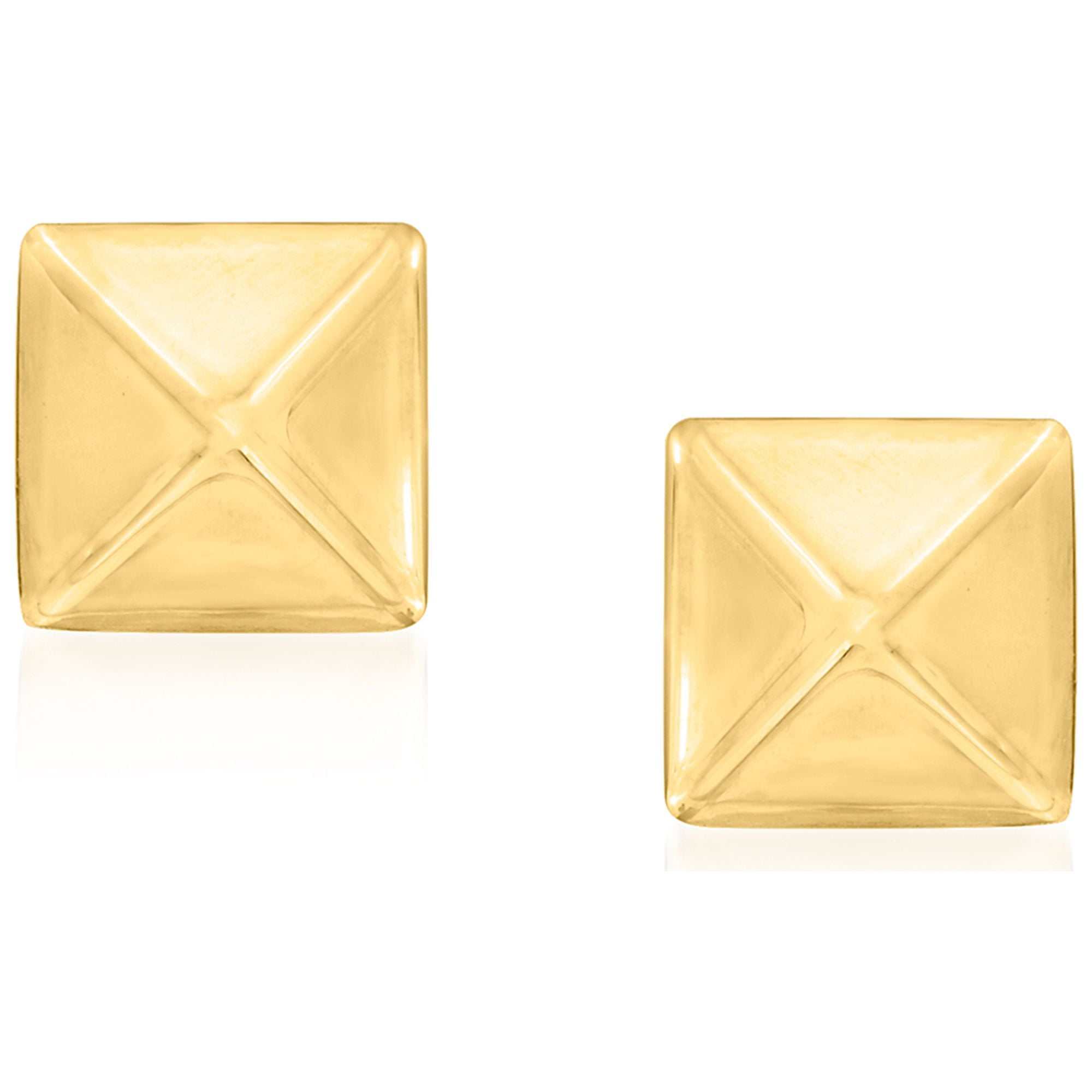 RS Pure by Ross Simons 6mm 14kt Yellow Gold Pyramid Stud Earrings