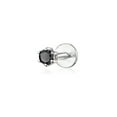 thumbnail image 1 of Pure Collection by Ross-Simons Black Diamond-Accented Single Flat-Back Stud Earring in Sterling Silver, Women's, Adult, 1 of 7