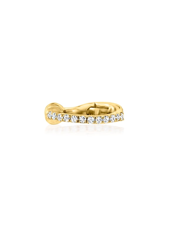Pure Collection by Ross-Simons Diamond-Accented Single Ear Cuff in 14kt Yellow Gold, Women's, Adult