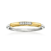 RS PURE by Ross-Simons Diamond Ring in Sterling Silver and 14kt Yellow Gold, Women's, Adult