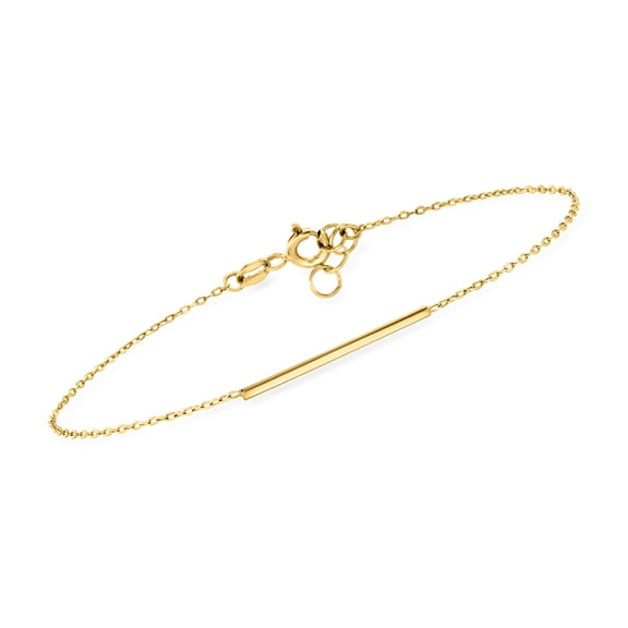 Pure Collection by Ross-Simons Italian 14kt Yellow Gold Bar Bracelet, Women's, Adult