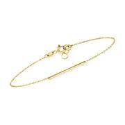 RS Pure by Ross-Simons Italian 14kt Yellow Gold Bar Bracelet, Women's, Adult