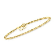 RS Pure by Ross-Simons Italian 14kt Yellow Gold Bead Bracelet, Women's, Adult