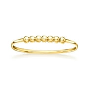 RS PURE Pure Collection by Ross-Simons Italian 14kt Yellow Gold Bead Station Ring, Women's, Adult
