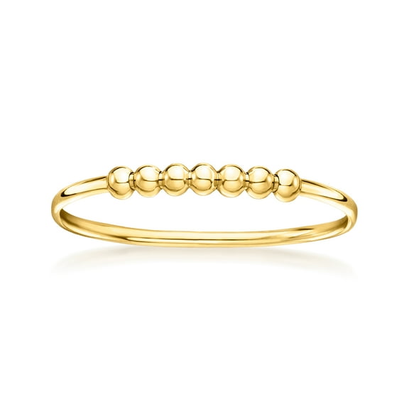 Pure Collection by Ross-Simons Italian 14kt Yellow Gold Bead Station Ring, Women's, Adult