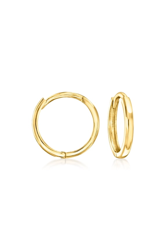 Pure Collection by Ross-Simons Italian 14kt Yellow Gold Charm-Compatible Huggie Hoop Earrings, Women's, Adult