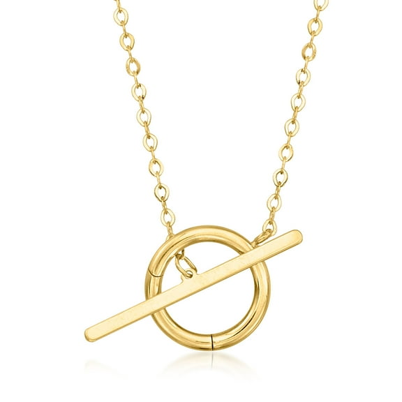 Pure Collection by Ross-Simons Italian 14kt Yellow Gold Charm-Compatible Toggle Necklace, Women's, Adult