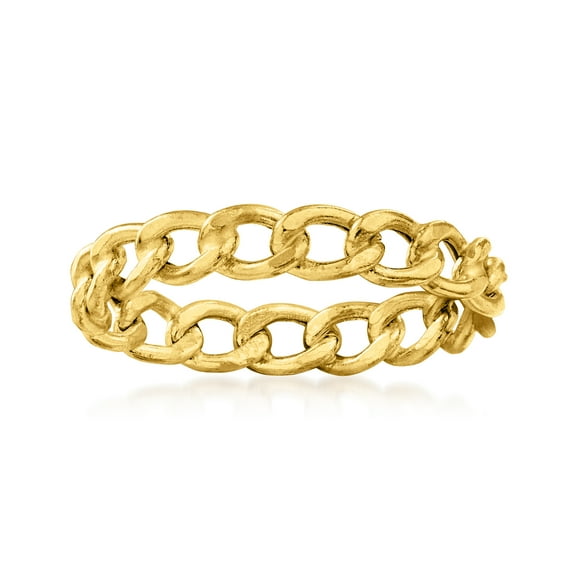Pure Collection by Ross-Simons Italian 14kt Yellow Gold Curb-Link Ring, Women's, Adult