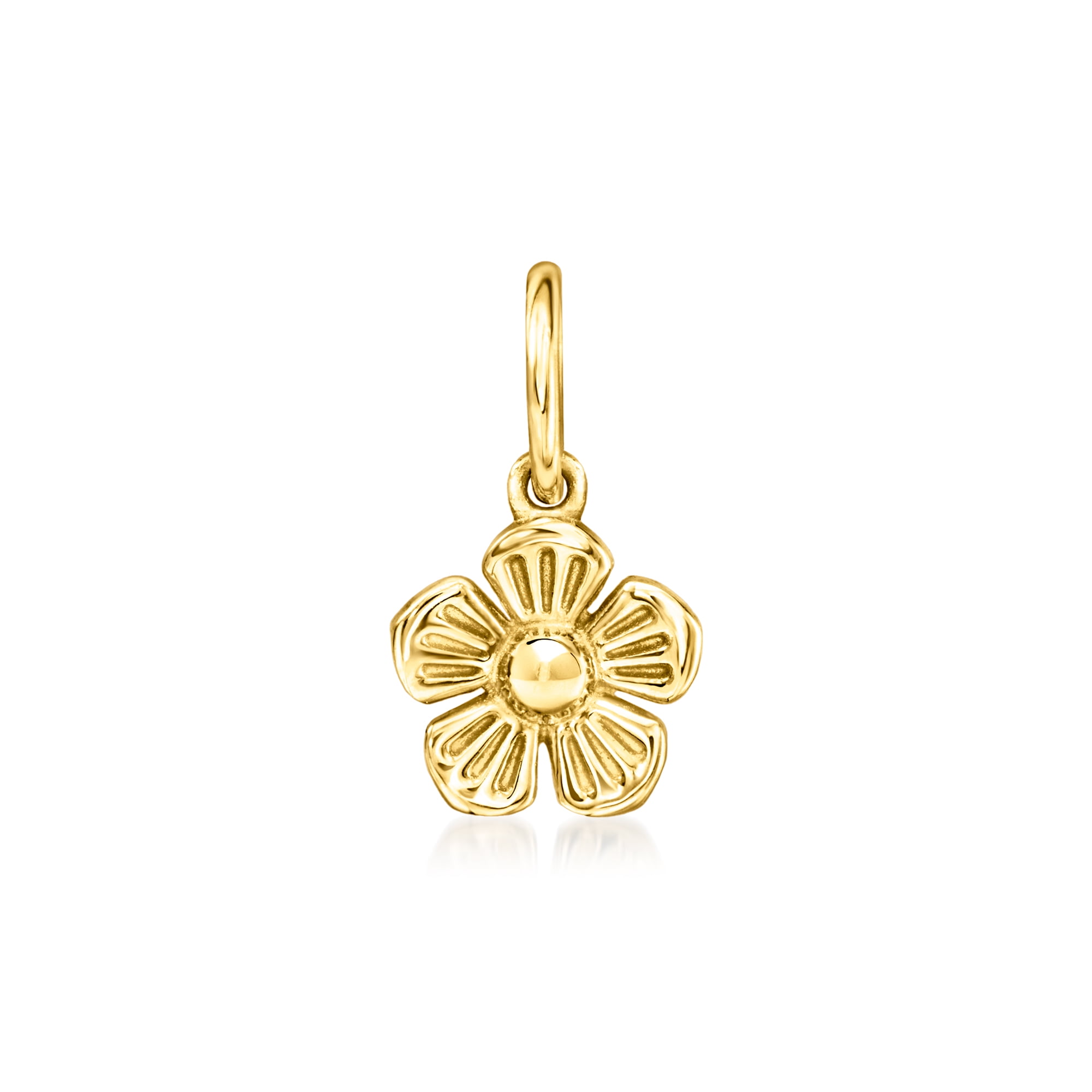 RS PURE Pure Collection by Ross-Simons Italian 14kt Yellow Gold Flower Charm, Women's, Adult