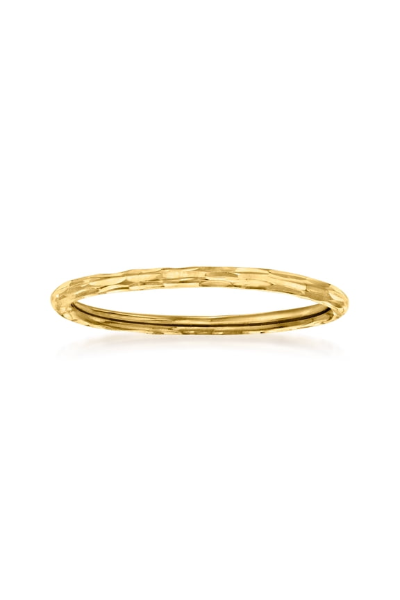 Pure Collection by Ross-Simons Italian 14kt Yellow Gold Grooved Ring, Women's, Adult