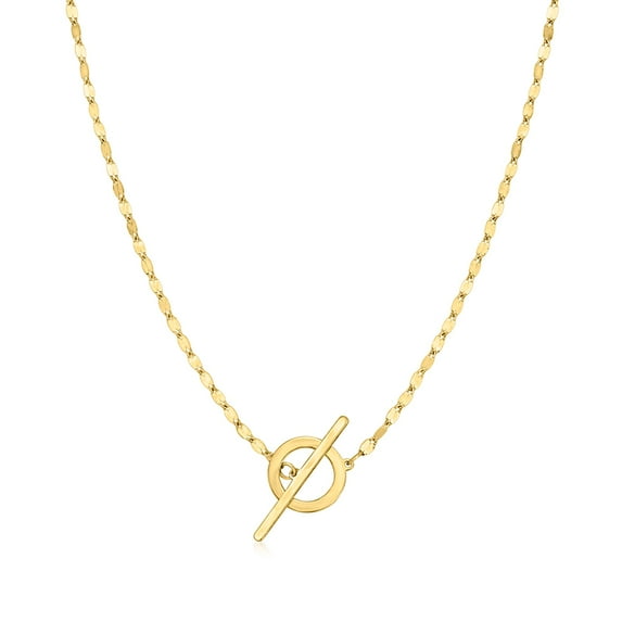 Pure Collection by Ross-Simons Italian 14kt Yellow Gold Lumachina Toggle Clasp Necklace, Women's, Adult