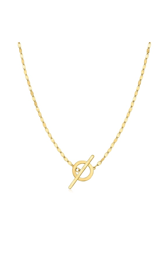 Pure Collection by Ross-Simons Italian 14kt Yellow Gold Lumachina Toggle Clasp Necklace, Women's, Adult