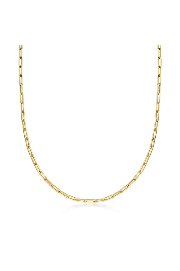 Pure Collection by Ross-Simons Italian 14kt Yellow Gold Paper Clip Link Necklace, Women's, Adult