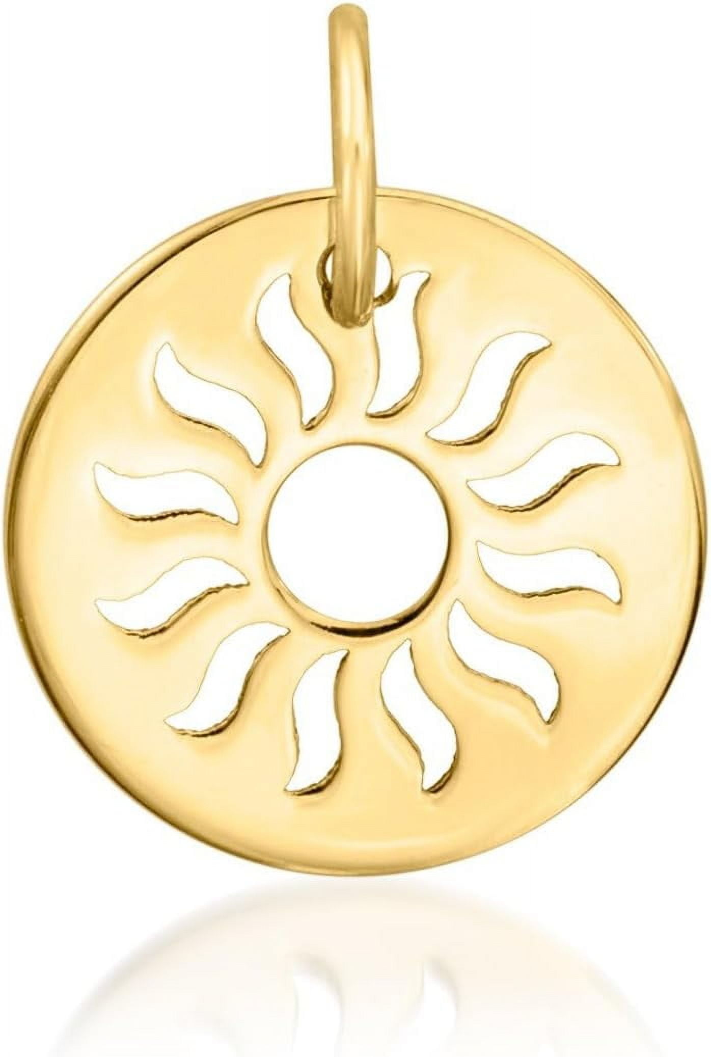 RS PURE by Ross-Simons Italian 14kt Yellow Gold Sun Cut-Out Charm