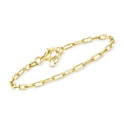 R S PURE Pure Collection by Ross-Simons Italian 2.7mm 18kt Gold Vermeil Paper Clip Link Bracelet, Women's, Adult